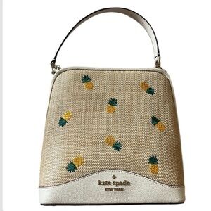 Kate Spade New York Darcy Small Bucket Pineapple Embroidered Bag